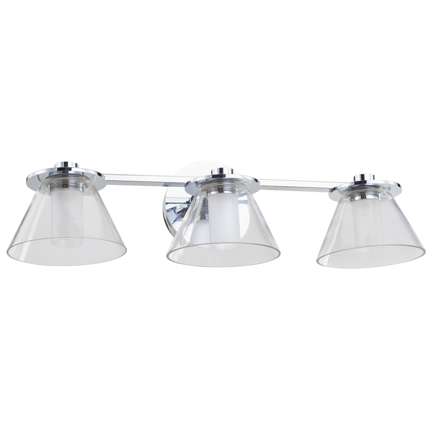 3 Light Clear and Opal Glass Vanity - Image 5